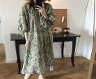 秋冬碎花连衣裙搭配什么鞋子